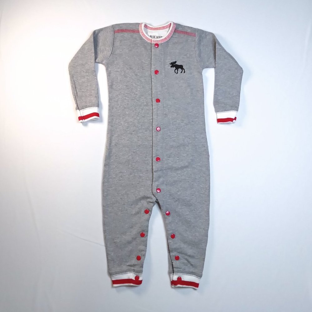 little Blue House Gray Canadian Onesie US 12-18M